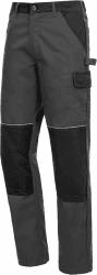 🔧👖 ACE Handyman Herren-Arbeitshose lang - mit Knietaschen & Stretch-Bund - leicht & atmungsaktiv 50 Grau