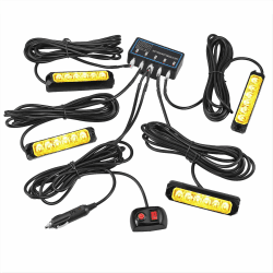 COLFULINE 4X 6 Led Frontblitzer Blitzer,12/24V Warnlicht Stroboskoplicht 🚨