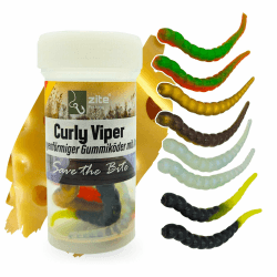 🎣 Zite Fishing Curly Viper Gummiköder Forelle 8 STK - Schlangenartiger Gummi Forellenköder 6,5cm