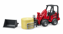 🚜 Bruder 02192 - Schäffer Hoflader 2630 mit Frontschaufel, Ballengreifzange & Rundballen 🌾🌟