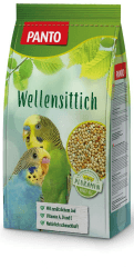 🦜🌿 PANTO Wellensittichfutter mit Pluramin 5X 1 kg - artgerechte Saatenmischung für Wellensittiche, Vogelfutter mit natürlichem Jod