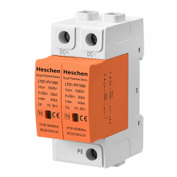 🌟 Super Deal: Heschen Überspannungsschutzgerät für PV, LYD1-PV1000, 2P 1000VDC 20KA, 35mm DIN-Schienenmontage!