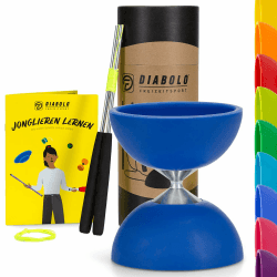 🎪 Diabolo Freizeitsport Jonglier-Set Basic mit Diabolo (blau) 🤹‍♂️