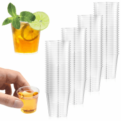 100 Stück Schnapsgläser Plastik, 3cl/30ml Shotgläser 🥂