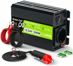 Green Cell® Wechselrichter Spannungswandler Duo 12V/24V auf 230V 300W/600W Modifizierte Sinus ⚡🔌