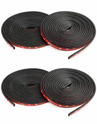 🚗 QWORK 4 Rollen 5M Autotür Gummidichtung, B-förmig Autotür-Kantenschutz Selbstklebend Gummidichtung (Insgesamt 20 Meter) - Sonderangebot!
