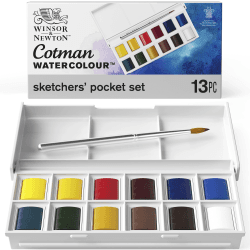 🎨 Winsor & Newton Aquarellfarbe Pocket Box - 12 hochwertige Wasserfarben