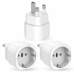🔌🌍 3 Stück Reiseadapter UK, EU auf UK Adapterstecker - Sonderangebot!