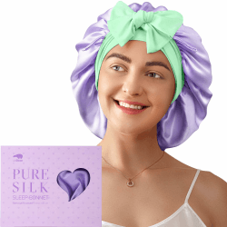 Luxuriöse 100% Maulbeerseide Schlafhaube für Frauen 🌙