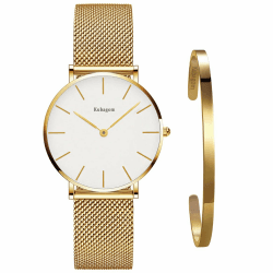 Kubagom Damen Uhren Set mit Armreif ⌚💫
