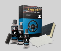 🚗🔧 Leder-Lenkrad-Reparatur-Set Schwarz [KOMPLETT SET] - Made in Germany seit 1999 (matt) 🛠️