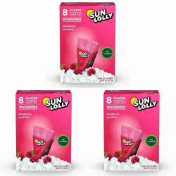 🌞🍇 Sun Lolly Wassereis Himbeere 8 x 60 ml (3er Pack) 🍇🌞