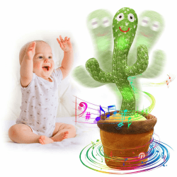 seOSTO Sprechender Tanzender Kaktus Plüschtier 🌵 | Dancing Cactus Toy