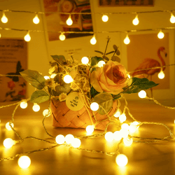 🌟 LED Lichterkette 23M Kugel warmweiß mit Stecker für Außen und Innen 🎄🎉