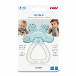 😎 Bite&Cool Kühlbeißring für Babys - Schmerzlindernd und Motorisch fördernd