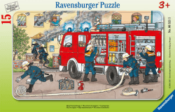 🧩 Ravensburger Kinderpuzzle - Mein Feuerwehrauto - Rahmenpuzzle für Kinder ab 3 Jahren