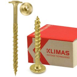 Holzschrauben Torx - Tellerkopfschrauben TX Gelb Schrauben - Flachkopfschrauben Holz - Tellerkopf - Schrauben Set Torx - Holzschrauben Set Dachkonstruktion Schrauben - 6x120 mm - 100 Stück