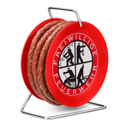 🚒🌭 WURSTBARON® - Salami auf Feuerwehr-Trommel - Snack Wurst Mini-Kabeltrommel 🌭🚒