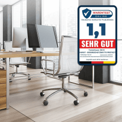 Office Marshal® Bodenschutzmatte in Trendfarben | 75 x 120 cm für Hartböden