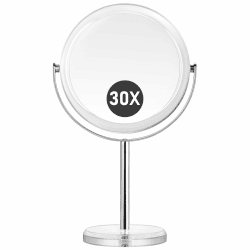 Vergrößerungsspiegel 30fach, Doppelseitiger 1fach & 30fach Kosmetikspiegel