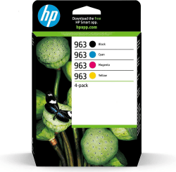 🖨️ HP 963 (6ZC70AE) Multipack Original Druckerpatronen 1xBlau, 1x Megenta, 1xGelb, 1xSchwarz