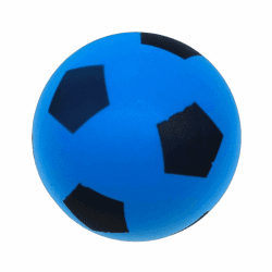 alldoro 63105 Schaumstoffball Fußball-Design Blau 20 cm für Kinder ab 18 Monaten