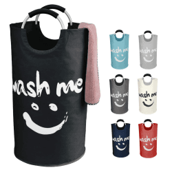 🧺 91L Wäschekorb Faltbar Wäschesammler Stoff Wäschebox Schwarz