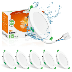 ALUSSO Einbaustrahler 230V Flach, 5W IP65 LED Einbauleuchten für Badezimmer