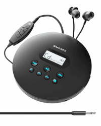 Tragbarer CD Player mit Bluetooth 🎵 12 Stunden Akkulaufzeit 🎧 Wiederaufladbar CD Player Tragbar 🚗 Discman CD Player