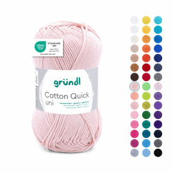 Gründl Wolle Cotton Quick uni - 100% Baumwolle - glänzendes Baumwollgarn 👚🧶