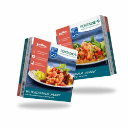 Fontaine - Wildlachs-Salat Bundle - 2 Sorten (je 3 Dosen) - 6er Pack 🐟🥗 - Premium Lachsfilets als Asia- oder Mexico Salat