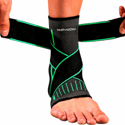 🦶 NativoDex Sprunggelenkbandage - Verstellbare Knöchelbandage für Plantarfasziitis & Achillessehne
