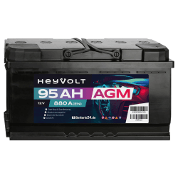 HeyVolt AGM Autobatterie 12V 95Ah 880A/EN Starterbatterie 🚗🔋
