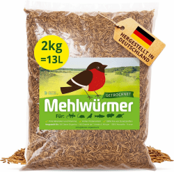 Getrocknete Mehlwürmer mit hohem Proteingehalt - Premium Qualität 🦜🦔🐭