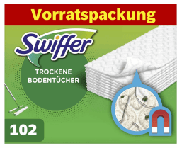 🌟 Angebot: Swiffer Bodenwischer Mit 102 Trockenen Bodentüchern +3 Feuchte Bodentücher 🧹🌪️