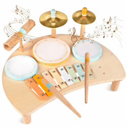 Montessori Trommelset für Kleinkinder - Musikinstrumente für 1-3 Jahre alte Jungen und Mädchen 🥁🎶