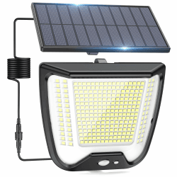Solarlampen Strahler Außen LED mit Bewegungsmelder - 288 LED Solar Lampe Aussen IP65 Wasserdicht Solarleuchte 3 Modi 🌞🌿