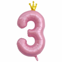 ASTARON Luftballon 3 Rosa Zahl 3 Ballon 40 Zoll 🎈👑