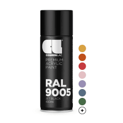 🎨 COSMOS LAC Sprühlack schwarz, matt - Spraydosen Sprühfarbe DIY Lack Acryllack