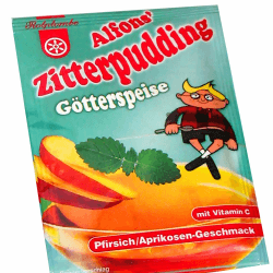 🍑🍮 Rotplombe Alfons Zitterpudding Götterspeise Pfirsich-Aprikose 🍮🍑