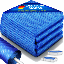 Premium Pool Solarabdeckplane 400 µm Rechteckig 800x400 cm 🏊‍♂️ Solarfolie Wärmeplane zuschneidbar ☀️ Solarabdeckung Poolheizung Poolsolarplane