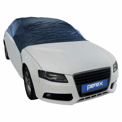 🚗🌧️ PETEX Autoabdeckung Halbgarage Größe L (ca 287 x 145 x 61 cm), Nylon, blau - Angebot!