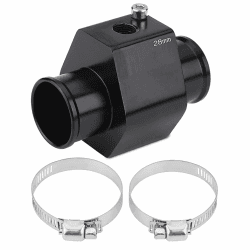 🌡️🚗 Keenso Wassertemperatur Verbindungsrohr Aluminium Adapter Schwarz (28MM) - Deal