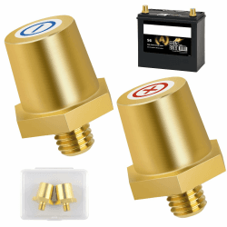🔋🔧 Messing Batteriepol Adapter Set - M8 Gewinde-Anschlüsse