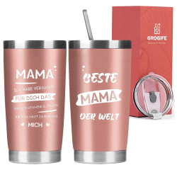 Liebevoller Muttertag Thermobecher aus Edelstahl mit Spruch 🎁