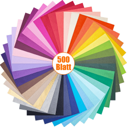 VGOODALL 500 Blatt Transparentpapier Bunt, 40 Farben Seidenpapier 🎨🎉