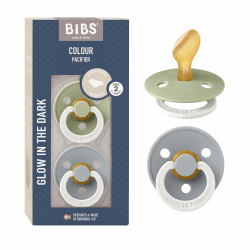 BIBS Colour Anatomical Glow Schnuller 2er-Pack, BPA-frei 🌟