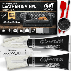 🔧 Coconix Leder- & Vinyl-Reparaturset - Schwarz & Grau | Repariert Risse, Löcher, Kratzer & Abblätterungen 🔧