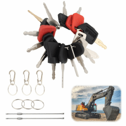 🔑🚜 24 Stück Ersatz Zündschlüssel Baumaschinen Schlüssel Set 🚜🔑