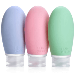 🌟 3 Stück 100ml Silikon Reiseflaschen Set | Auslaufsicher & BPA-frei 🌟